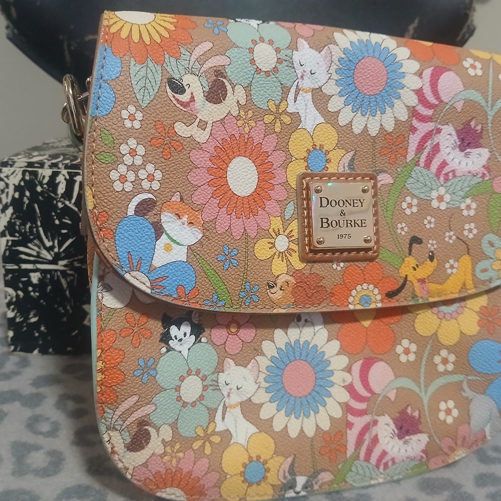 Dooney & Bourke Floral Crossbody Bag - Brown and Multicolor